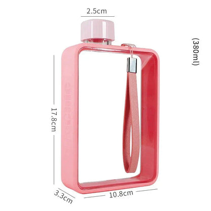 Wasserflasche Flach Transparent BPA-frei