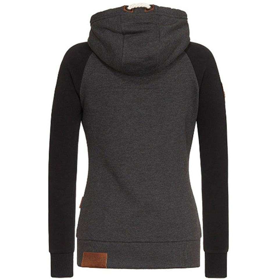 Damen Hoodie Reißverschluss Warm Kapuze - BerlinGlamour
