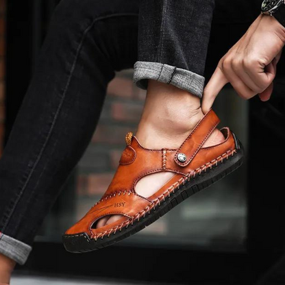 Elegante Leder Sandalen Damen - BerlinGlamour