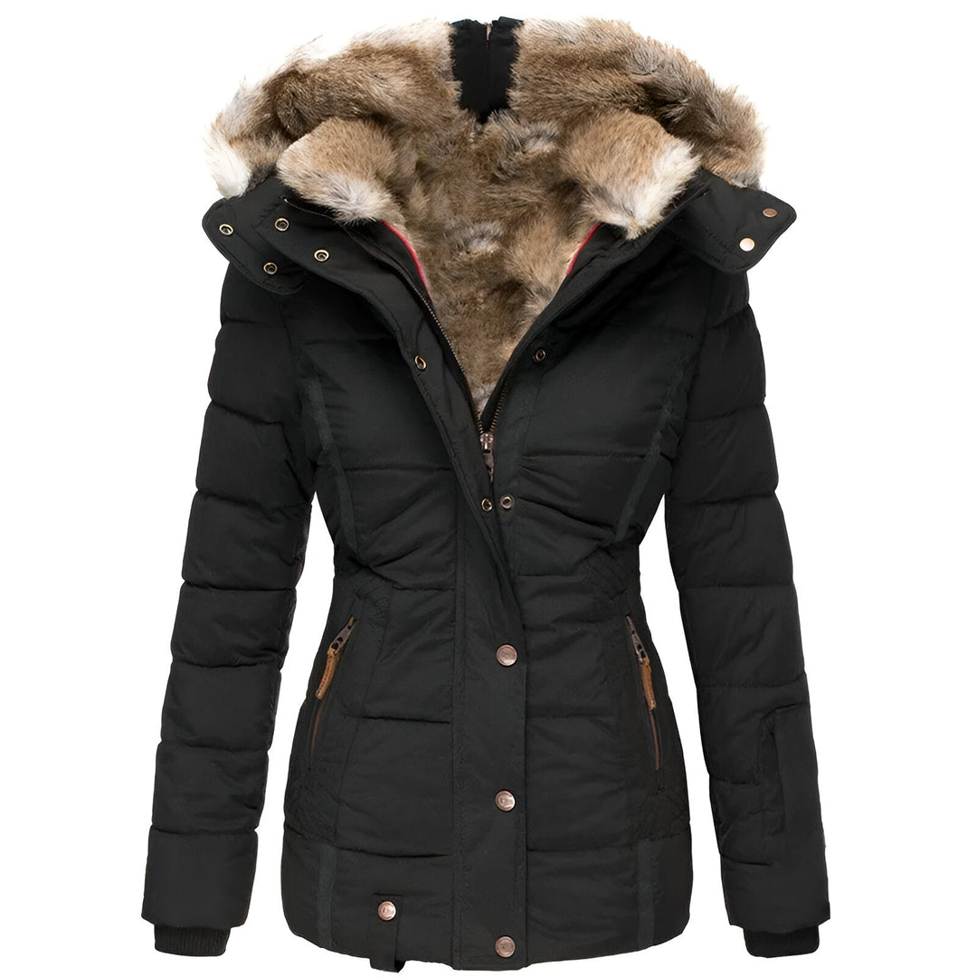 Damen Winterjacke Taillierte Kapuze Warm - BerlinGlamour