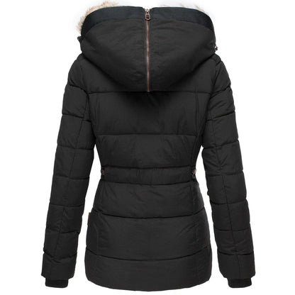 Damen Winterjacke Taillierte Kapuze Warm