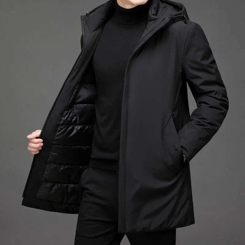 Herren Winterjacke Langarm Warm Isoliert