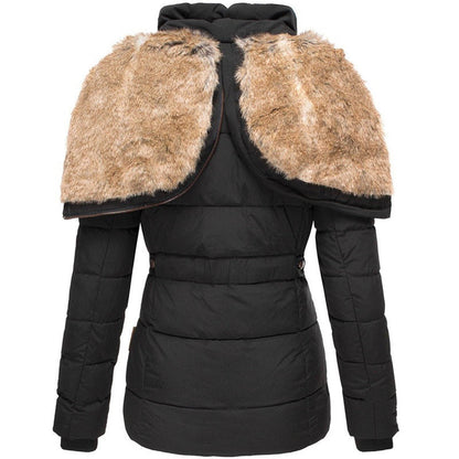 Damen Winterjacke Taillierte Kapuze Warm