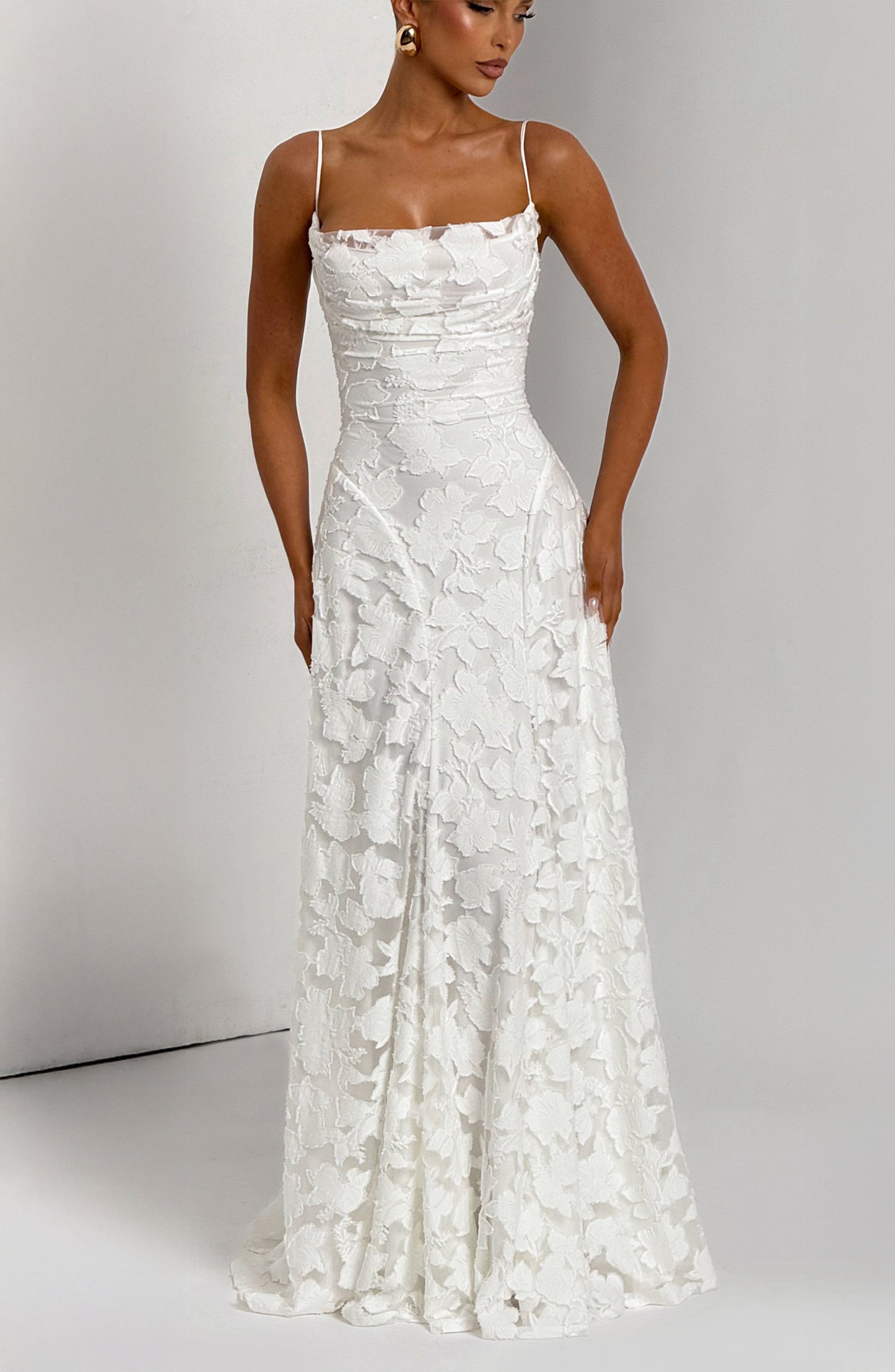 Sommer Maxikleid Rückenausschnitt Blumenmuster