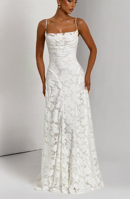 Sommer Maxikleid Rückenausschnitt Blumenmuster