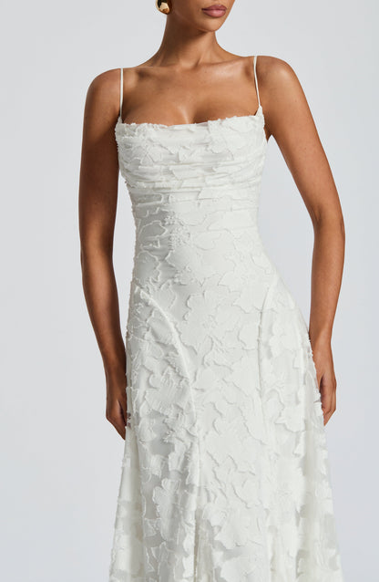 Sommer Maxikleid Rückenausschnitt Blumenmuster