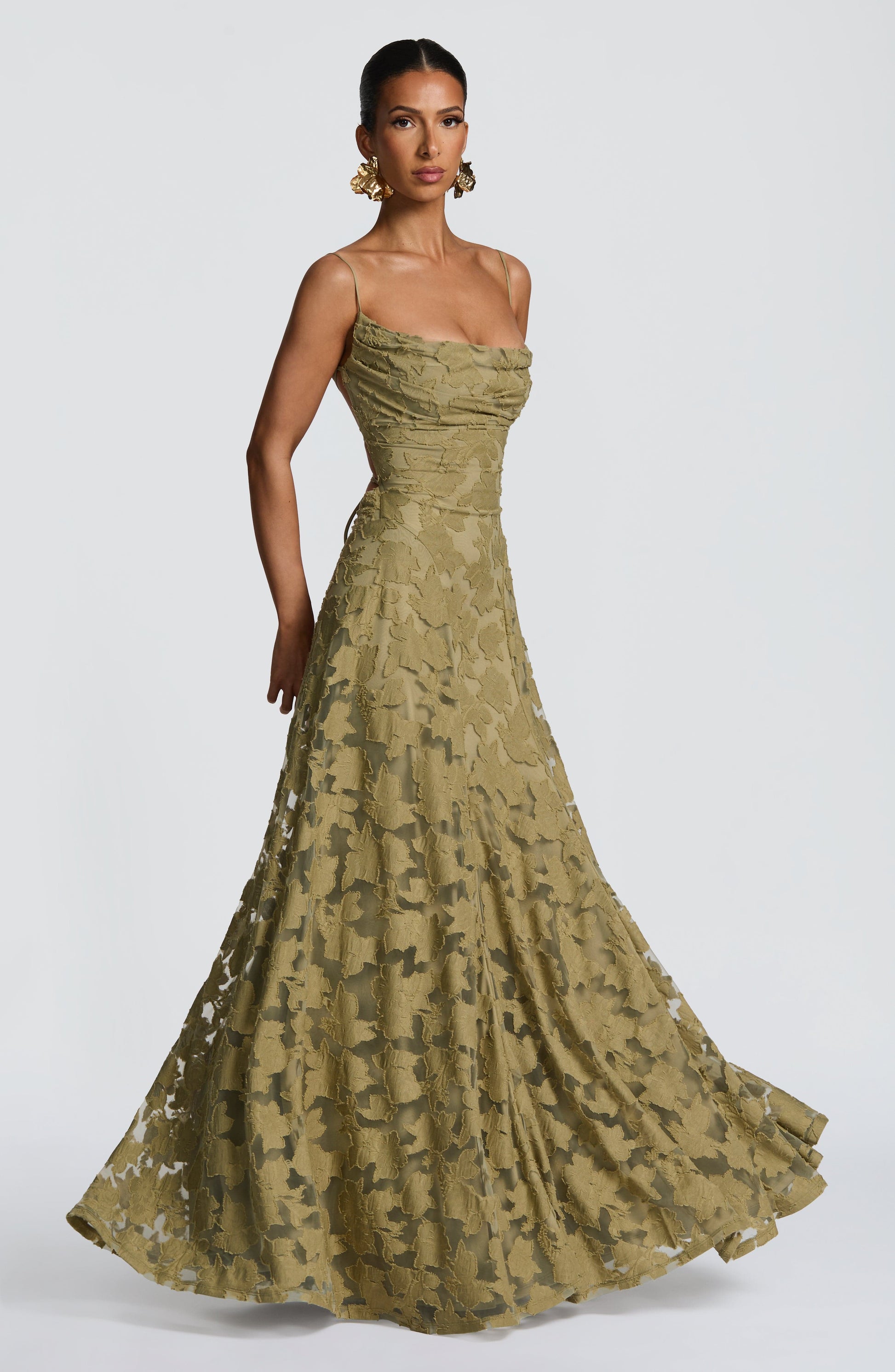 Sommer Maxikleid Rückenausschnitt Blumenmuster - BerlinGlamour