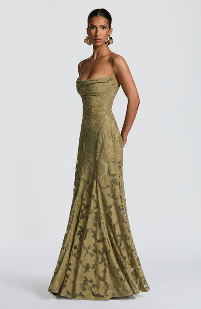 Sommer Maxikleid Rückenausschnitt Blumenmuster