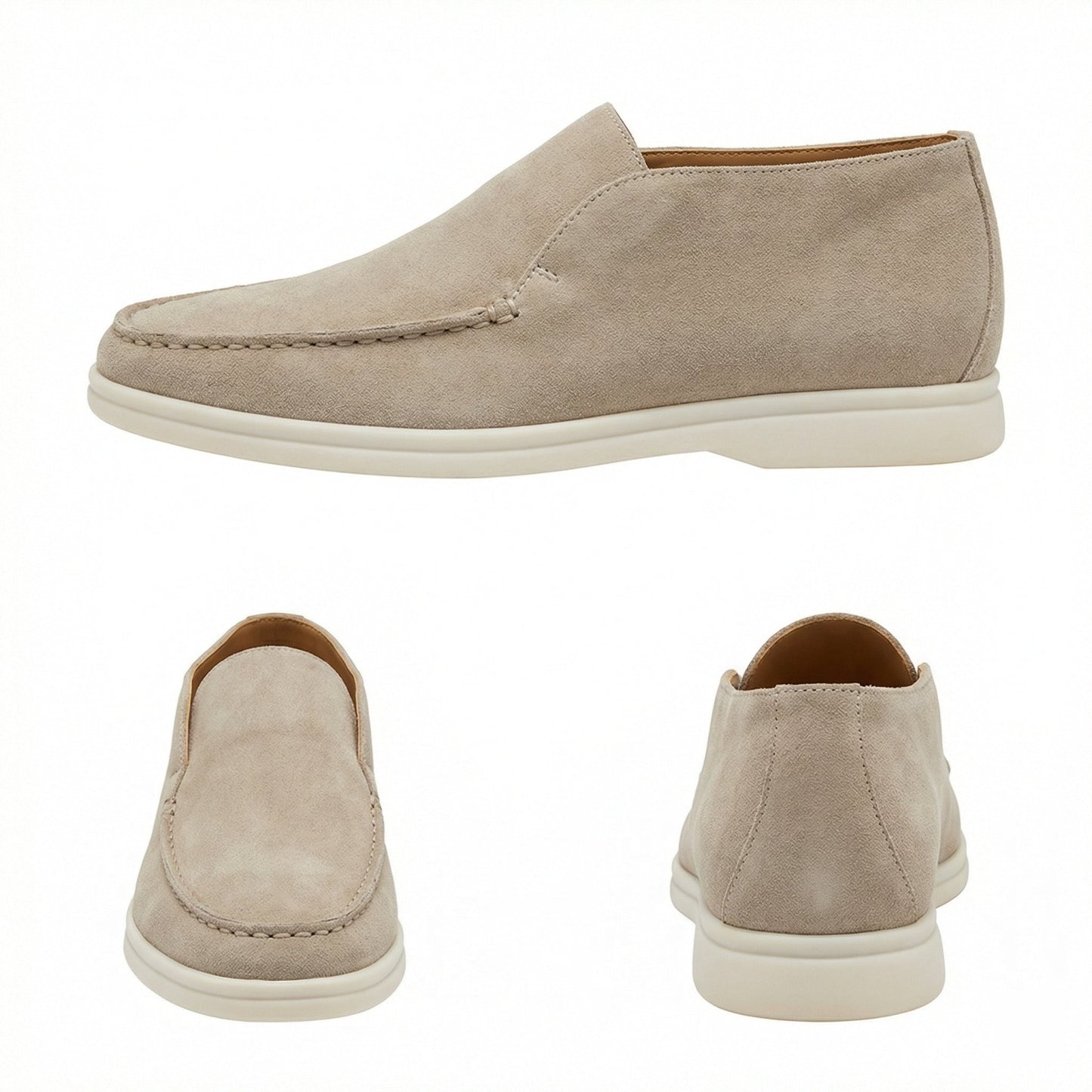 Herren Halbschuhe Stylisch Braun Lederschuhe