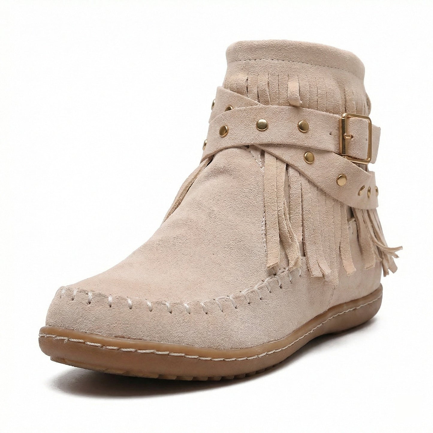 Warme Knöchelschuhe Fransen Schuhe Frauen Stil