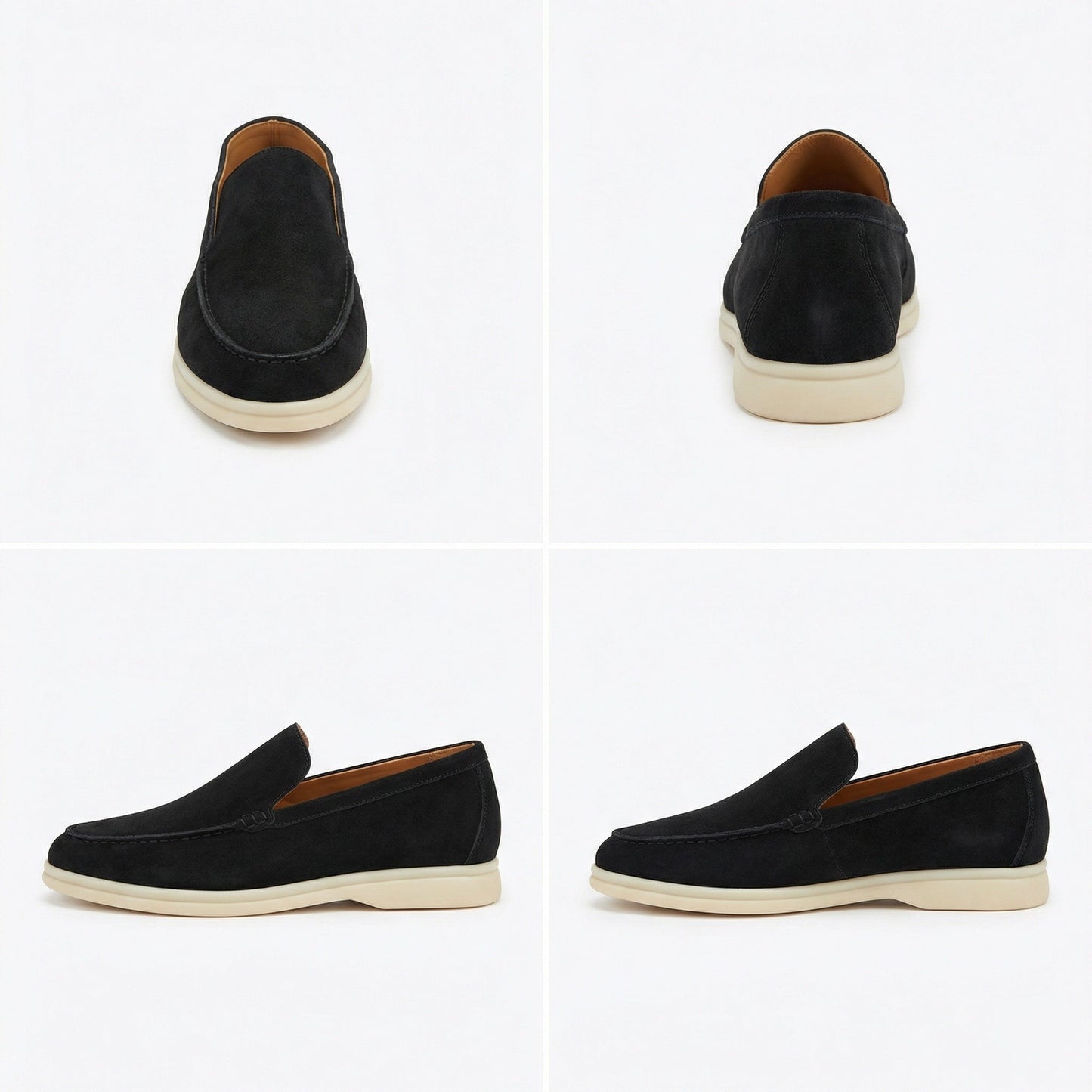 Herren Halbschuhe Stylisch Braun Lederschuhe