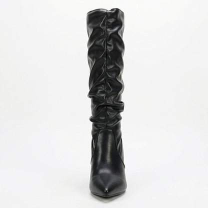 Damen Stiefel High Heels Gerafft Glamour Schuhe