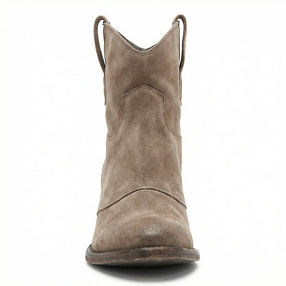 Western Stiefel Damen Kurz Wildleder Knöchelstiefel