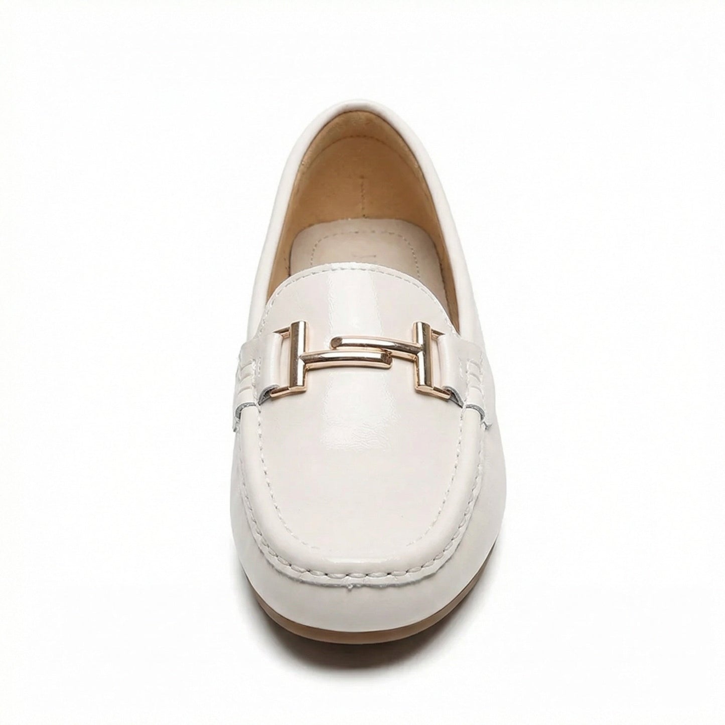 Elegante Leder Arbeitsflats Frauen Schuhe