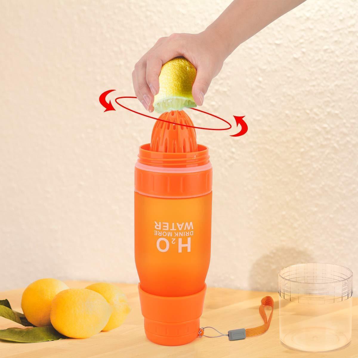 Wasserflasche mit Frucht-Infuser Durchsichtig