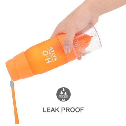 Wasserflasche mit Frucht-Infuser Durchsichtig