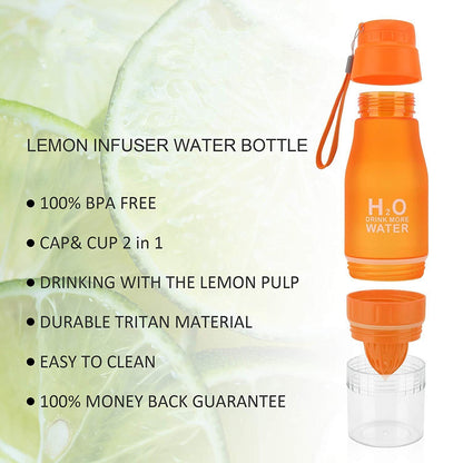 Wasserflasche mit Frucht-Infuser Durchsichtig