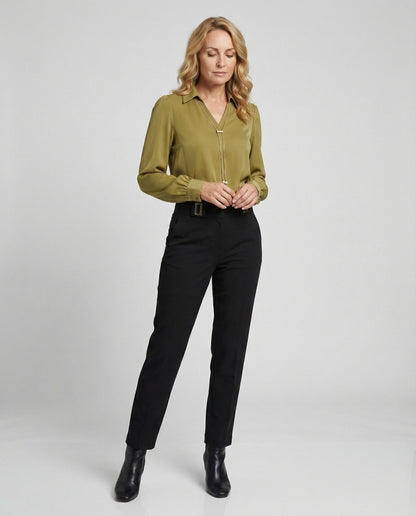 Damen Bluse V-Ausschnitt Modern Elegent