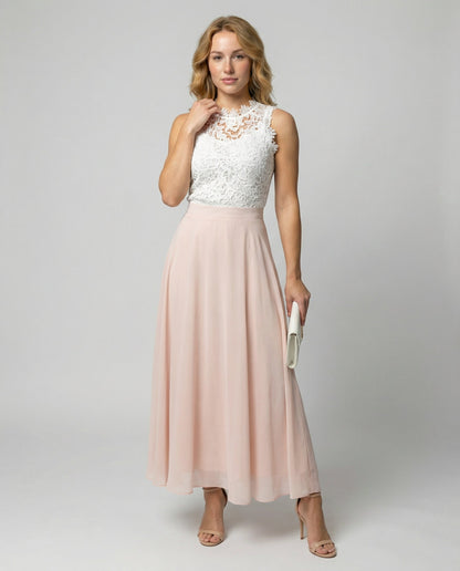 Elegantes Maxikleid Chiffon Abendkleid Lang