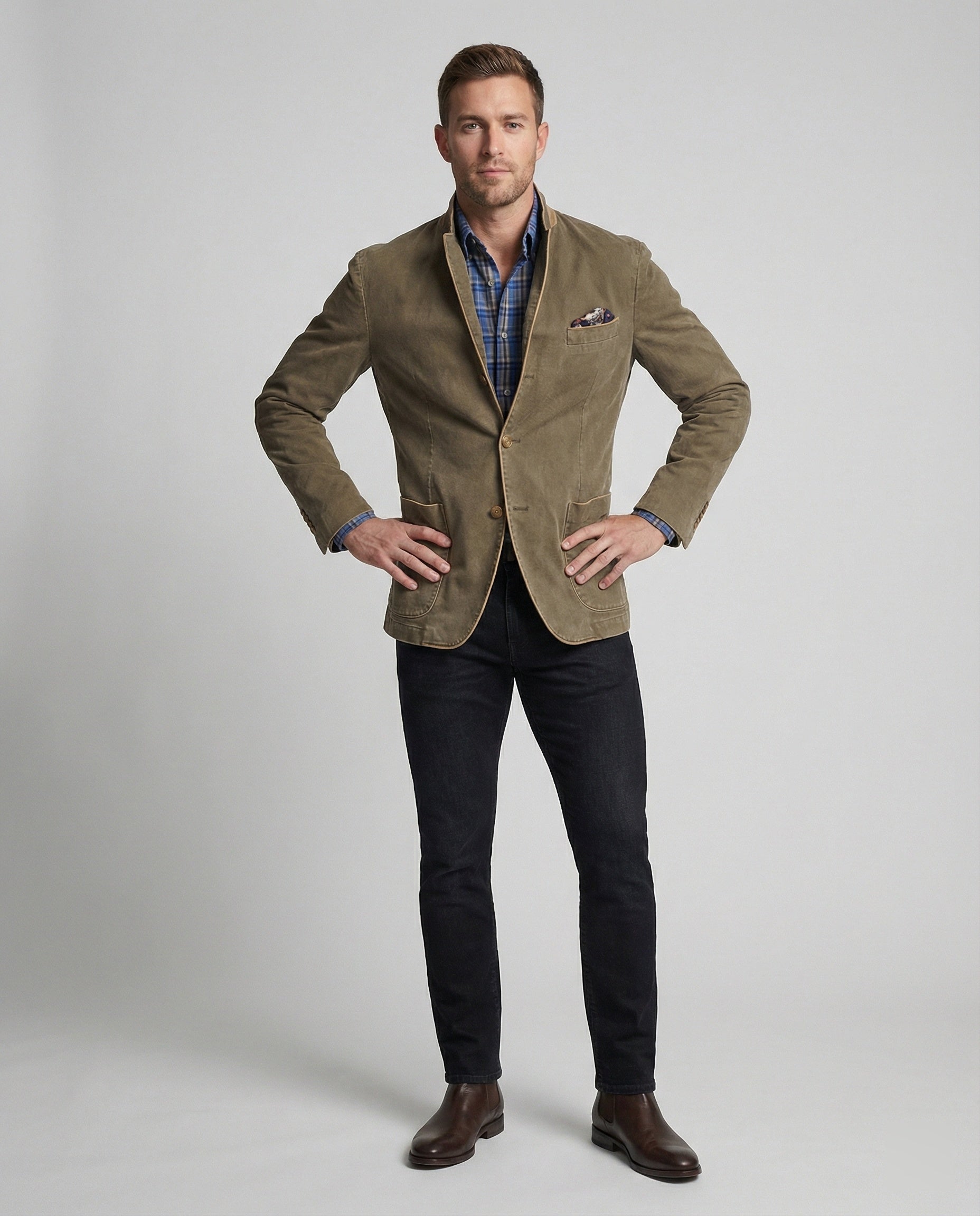 Herren Blazer Cord Modern Slimfit - BerlinGlamour