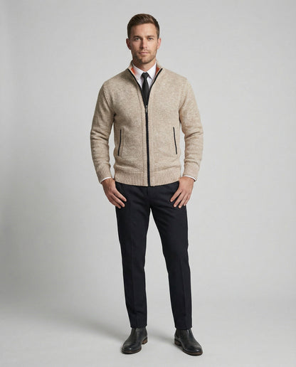 Herren Strickjacke Elegante Reißverschluss Steppjacke