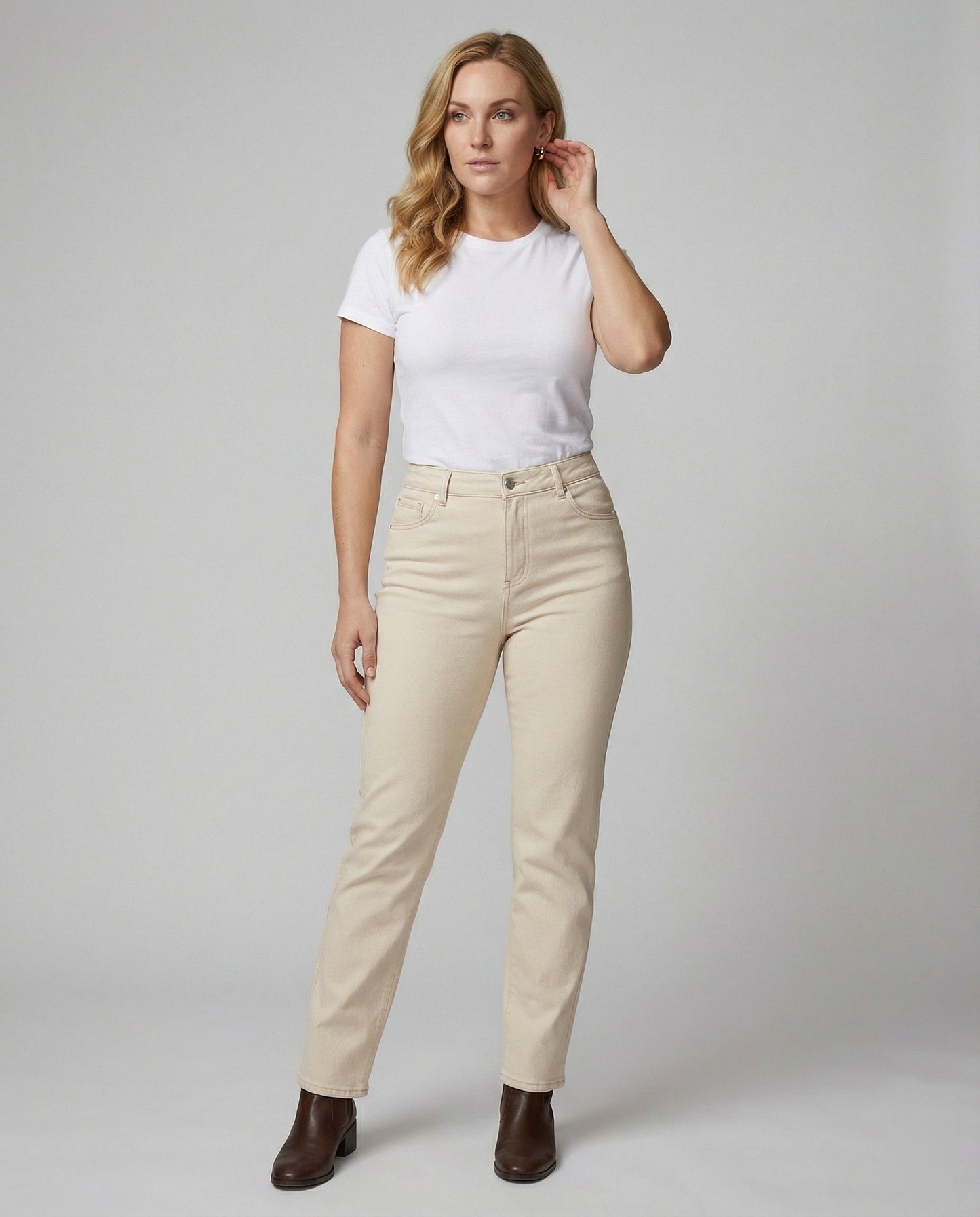 Schmale Damen Stoffhose Elegant Slim Fit