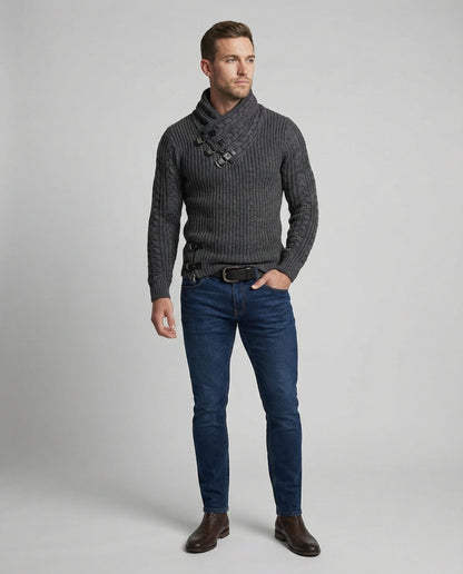 Asymmetrischer Strickpullover Herren Modern Trendy