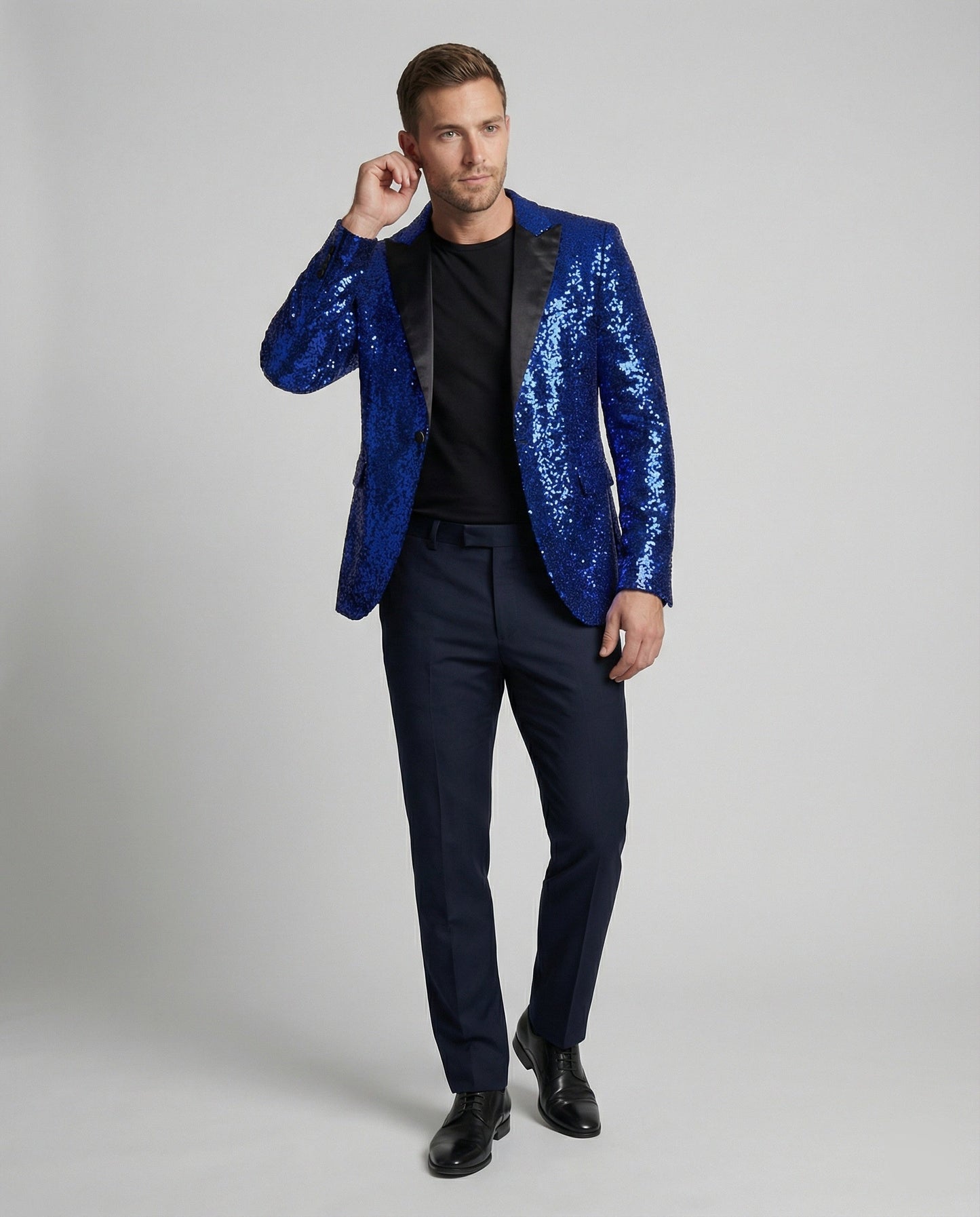 Glamour Blazer Pailletten Damen Jacke