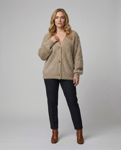 Luxus Cardigan Damen Cashmere Weich Warm