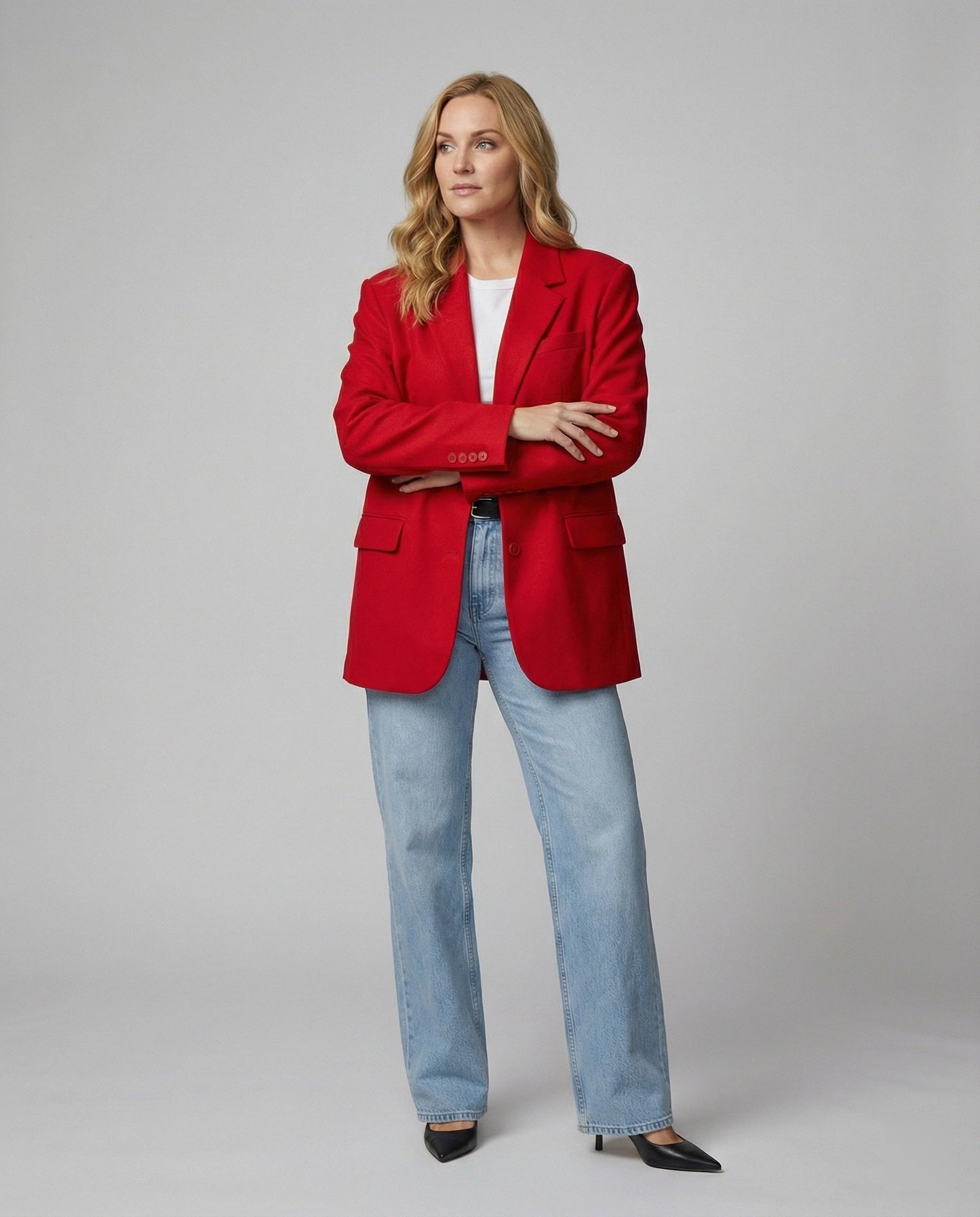 Moderner Anzug Blazer Lockere Fit Unregelmäßiges Design