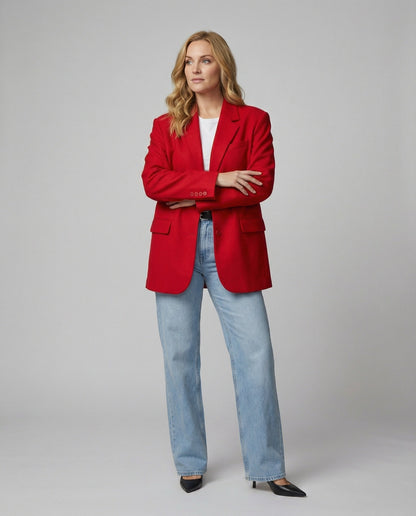 Moderner Anzug Blazer Lockere Fit Unregelmäßiges Design