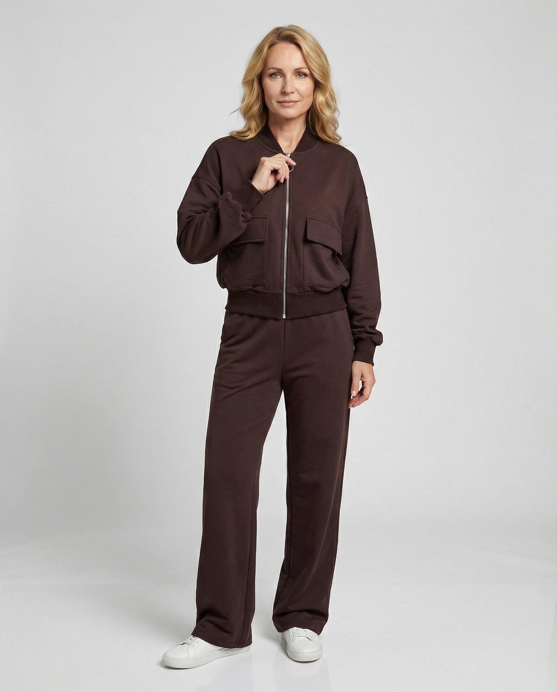 Lässige Damen Zip Jacke Mit Taschen Casual - BerlinGlamour