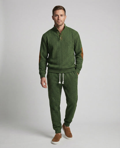 Herren Strickanzug Stehkragen Langarm Modern