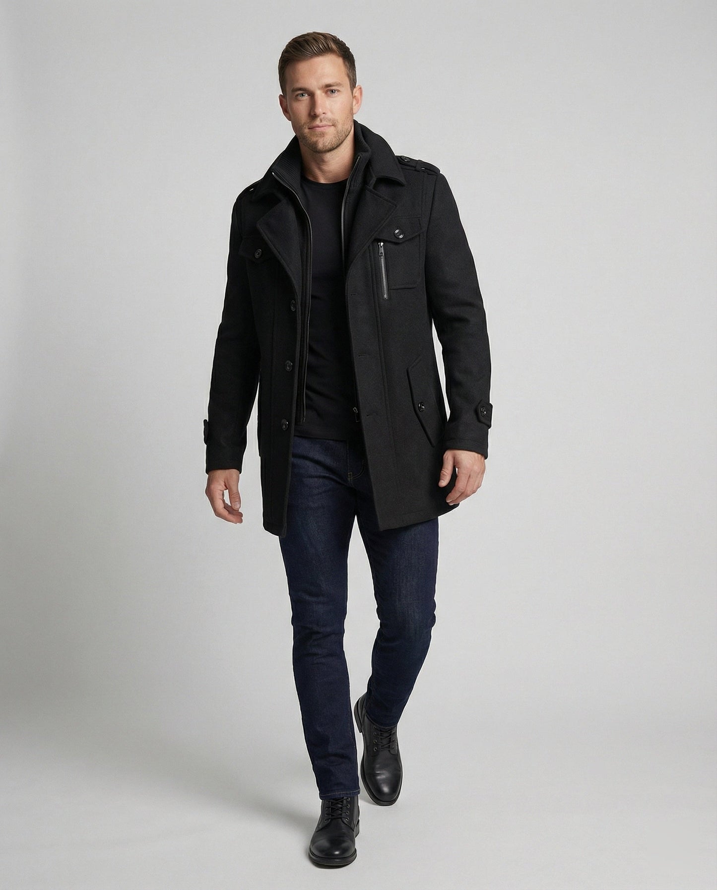 Herren Mantel Zweiteiler Warm Isoliert Winter