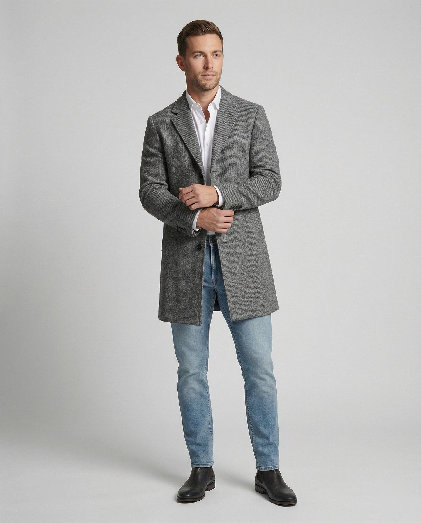 Herren Mantel Winter Elegant Lang