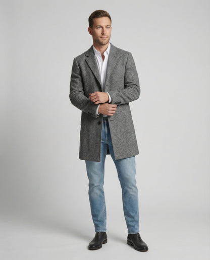 Herren Mantel Winter Elegant Lang