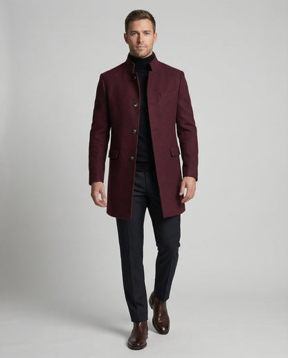 Herrenmantel Warm Elegante Oberbekleidung