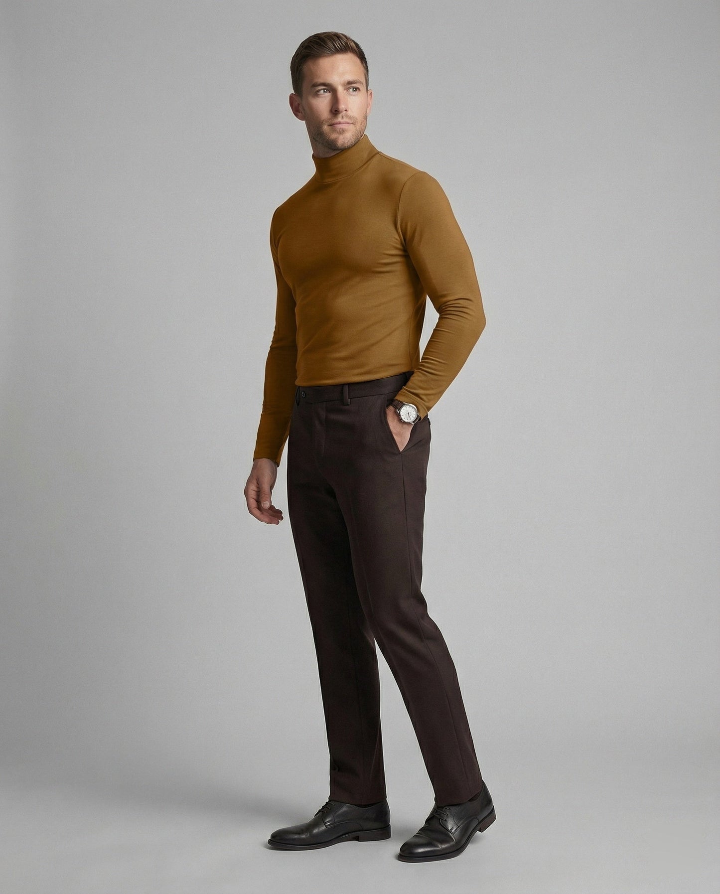 Herren Rollkragenpullover Warm Hochwertig
