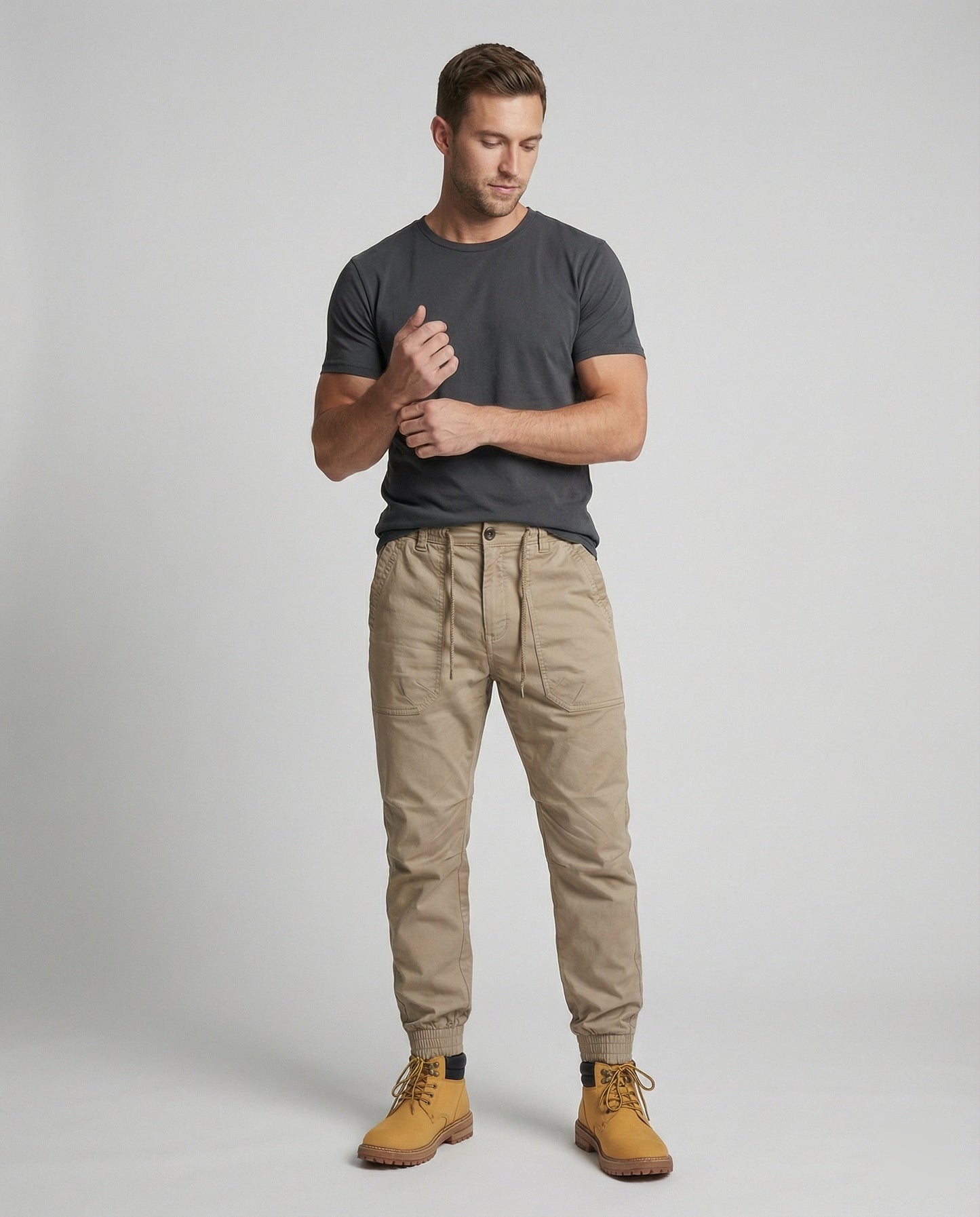 Elastische Herren-Cargo-Hose Bequem Flexibel - BerlinGlamour