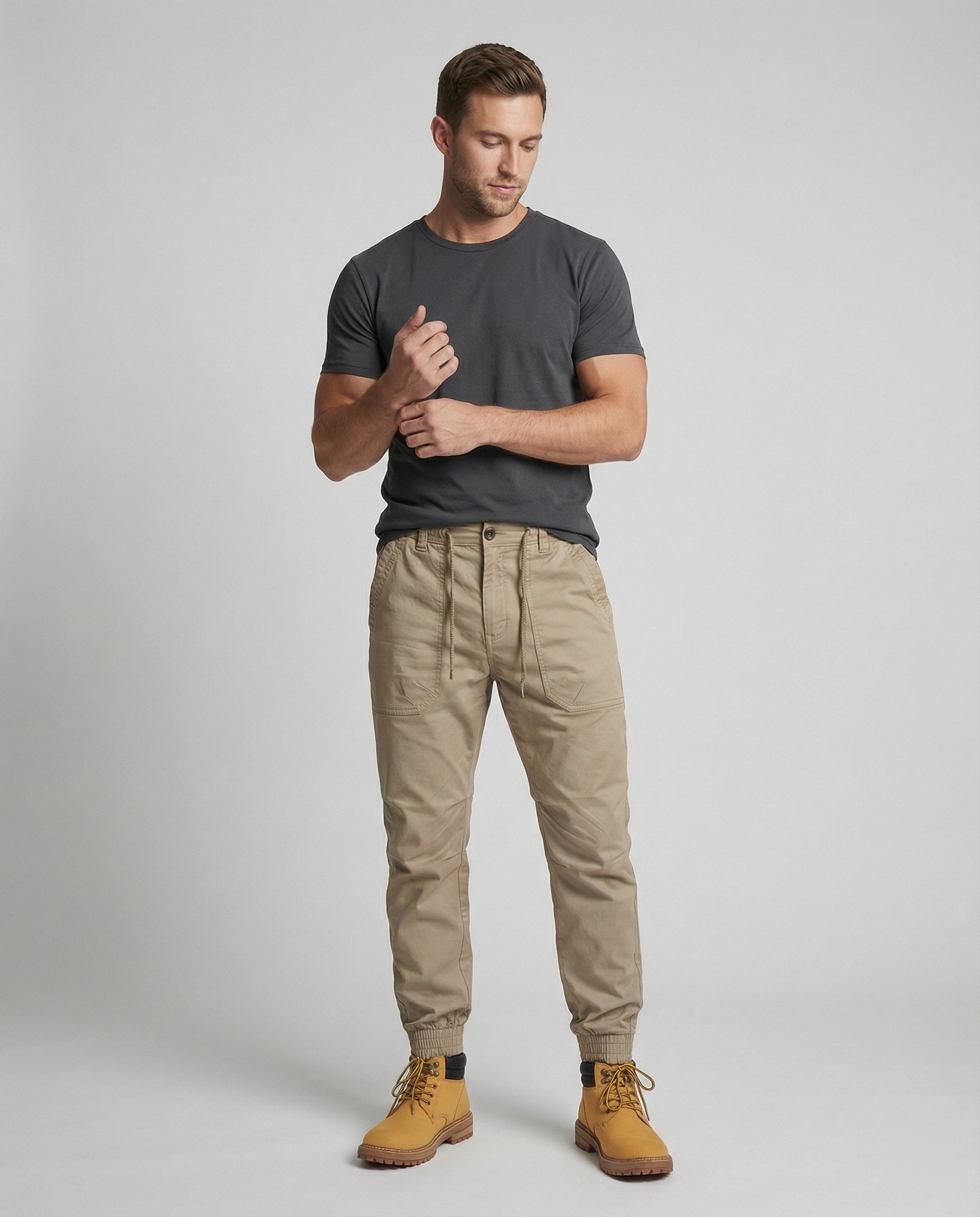 Elastische Herren-Cargo-Hose Bequem Flexibel - BerlinGlamour