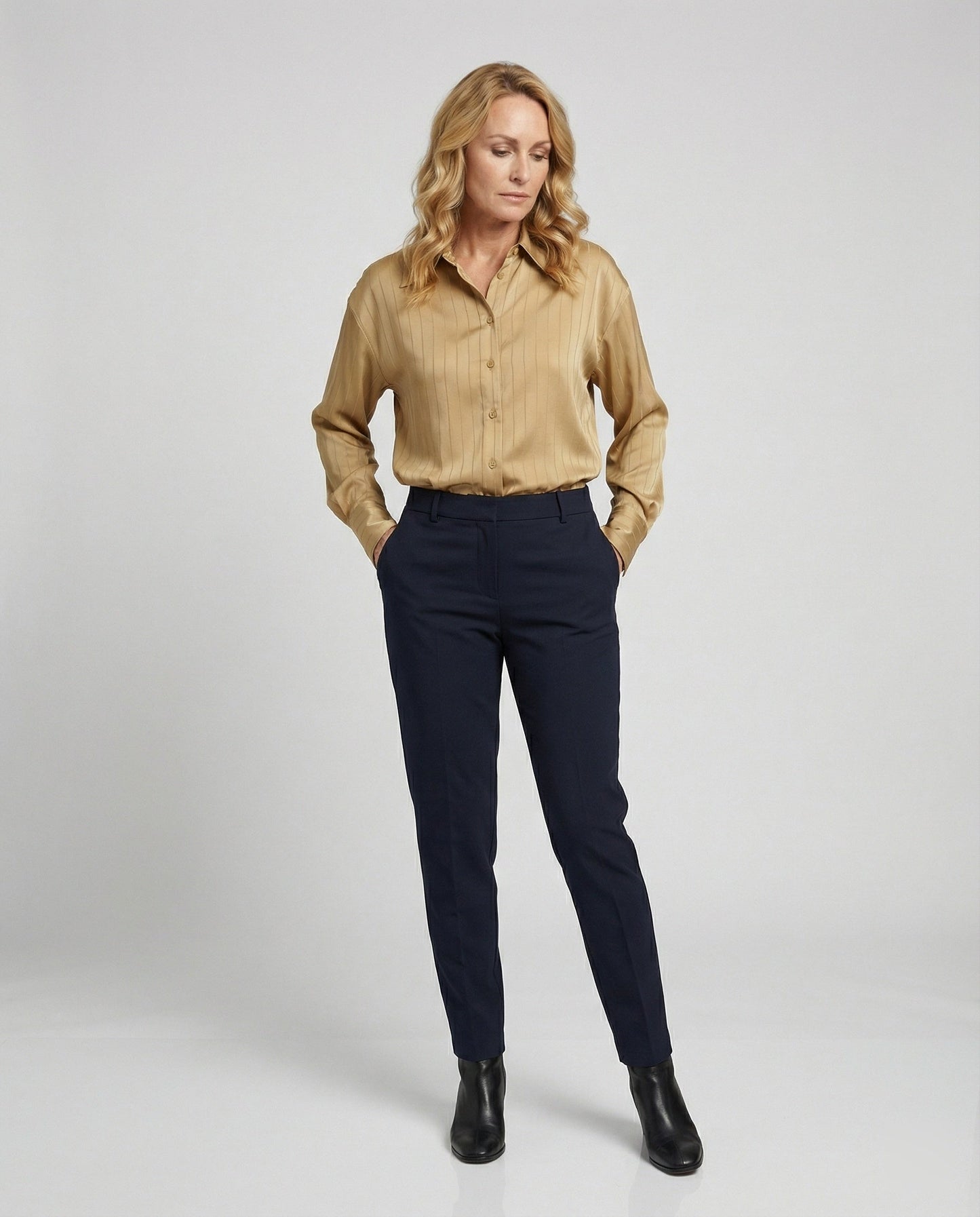 Damen Bluse Streifenmuster Elegant Damenoberteil - BerlinGlamour