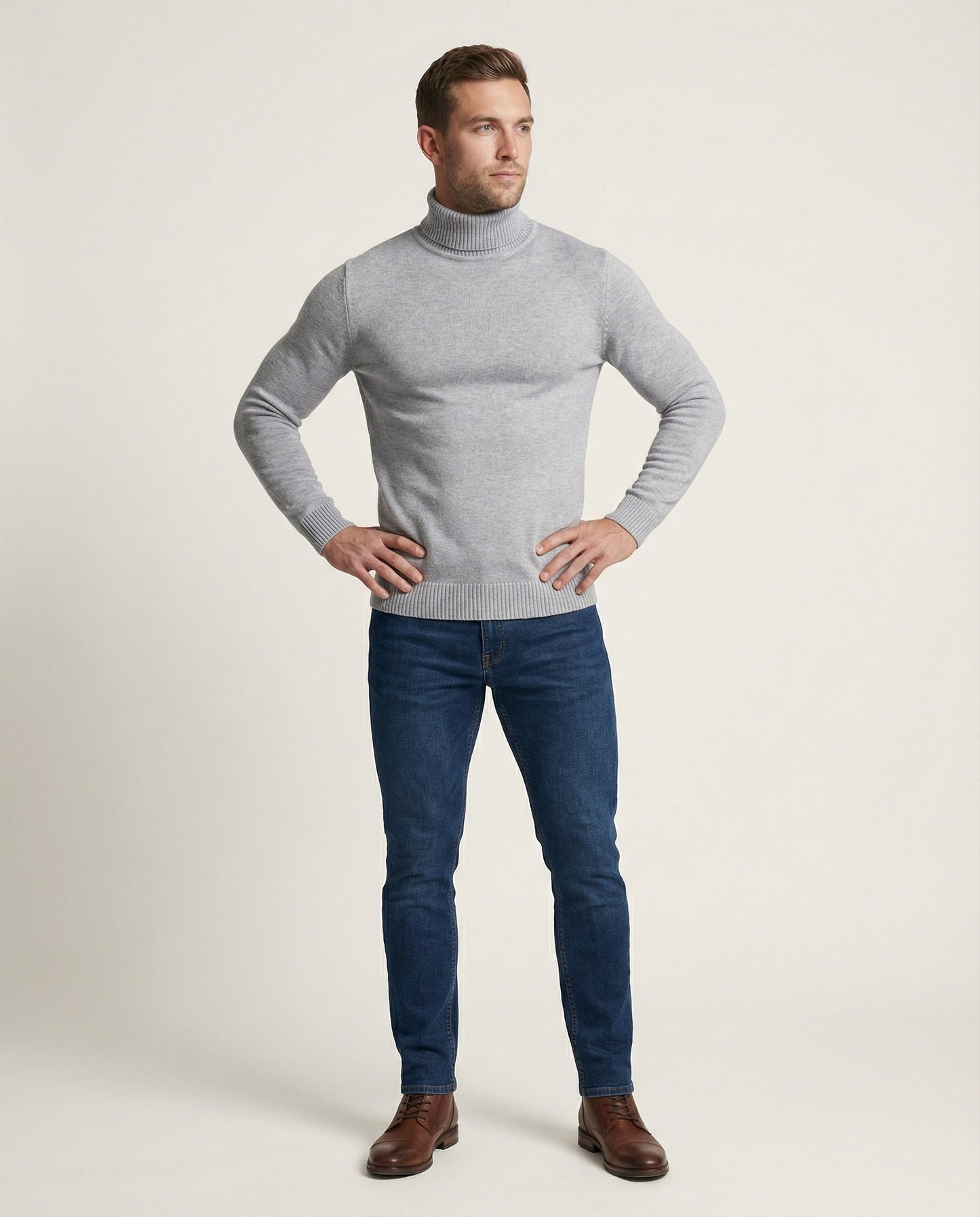 Weiche Merinowolle Rollkragenpullover Warm