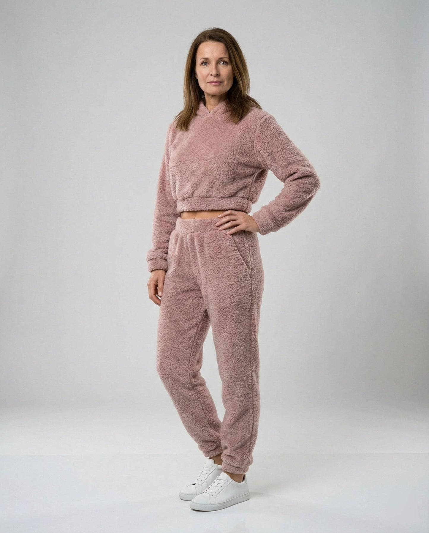 Damen Loungeanzug mit Cropped Jacke Damen Bekleidung