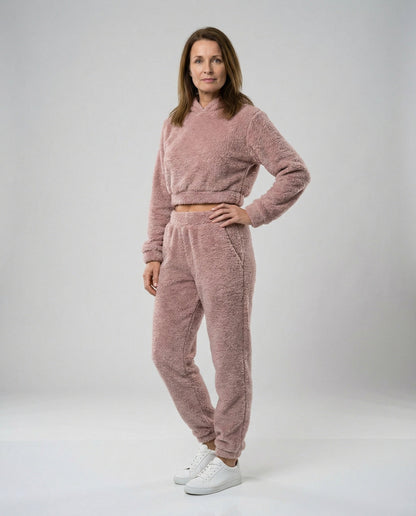 Damen Loungeanzug mit Cropped Jacke Damen Bekleidung