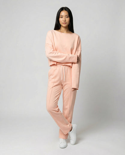 Damen Sweatshirt Set Bequem Weite Hose Casual - BerlinGlamour