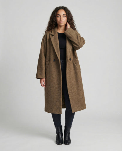 Elegante Winterjacke Damen Warm Schwarz