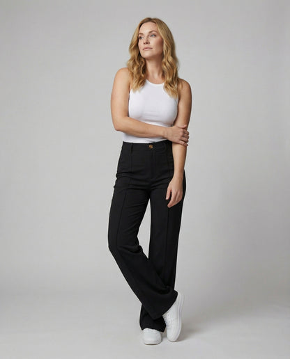 Elegante Damen Marlenehose Weitbeinig Damen Hose