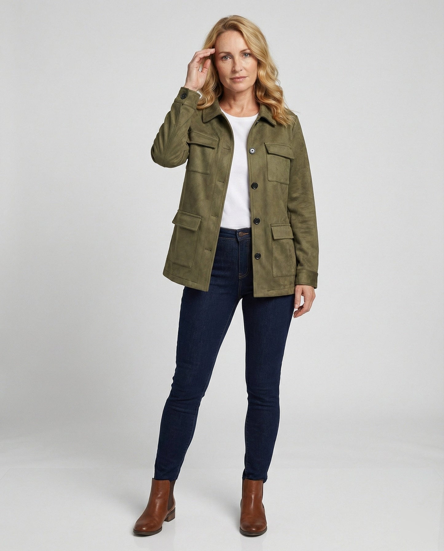 Velourslederjacke Damen Lederjacke Modern - BerlinGlamour
