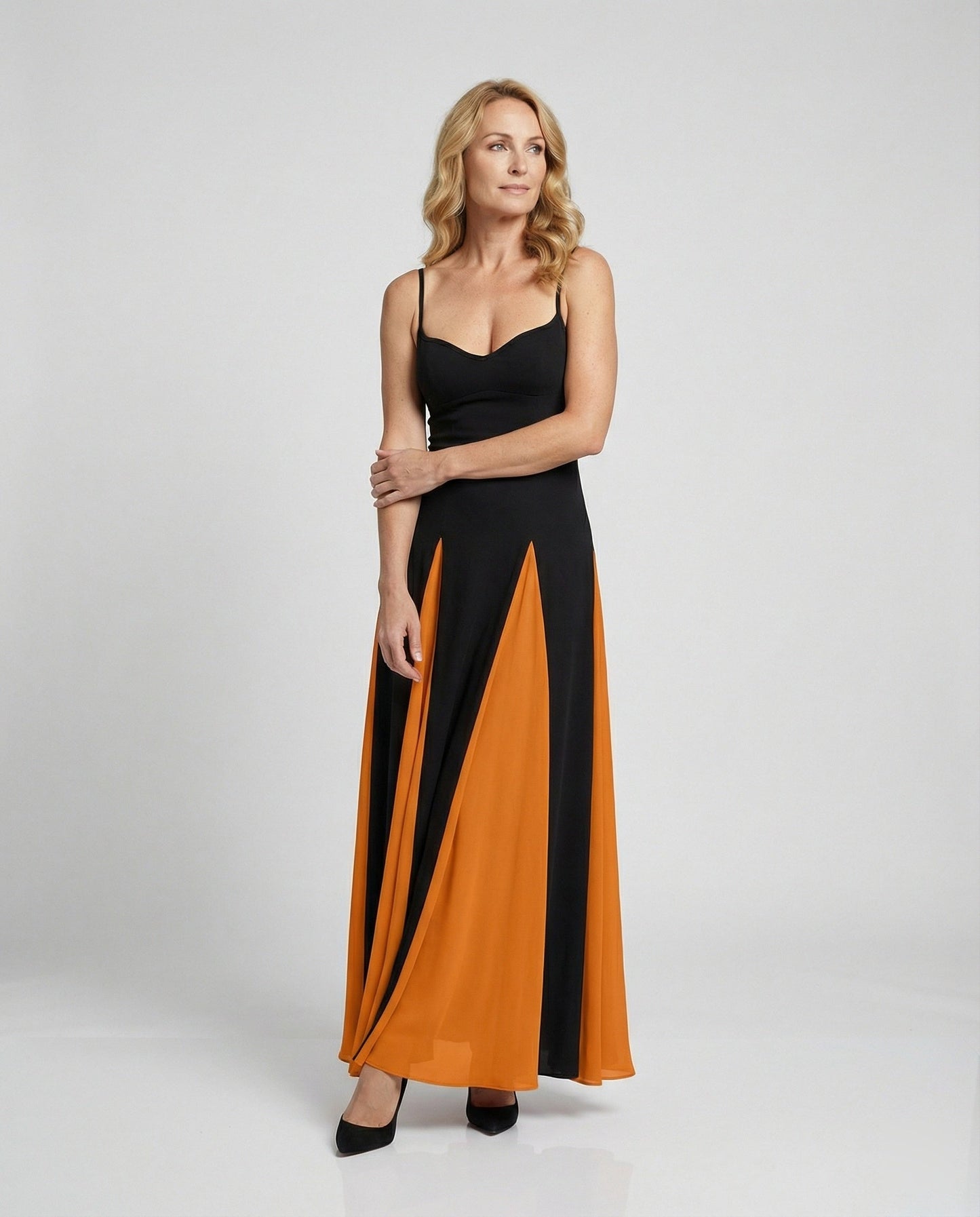 Damen Abendkleid Lang Schlitz Hochzeit Kleid Elegant