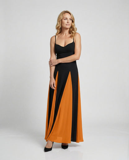 Damen Abendkleid Lang Schlitz Hochzeit Kleid Elegant